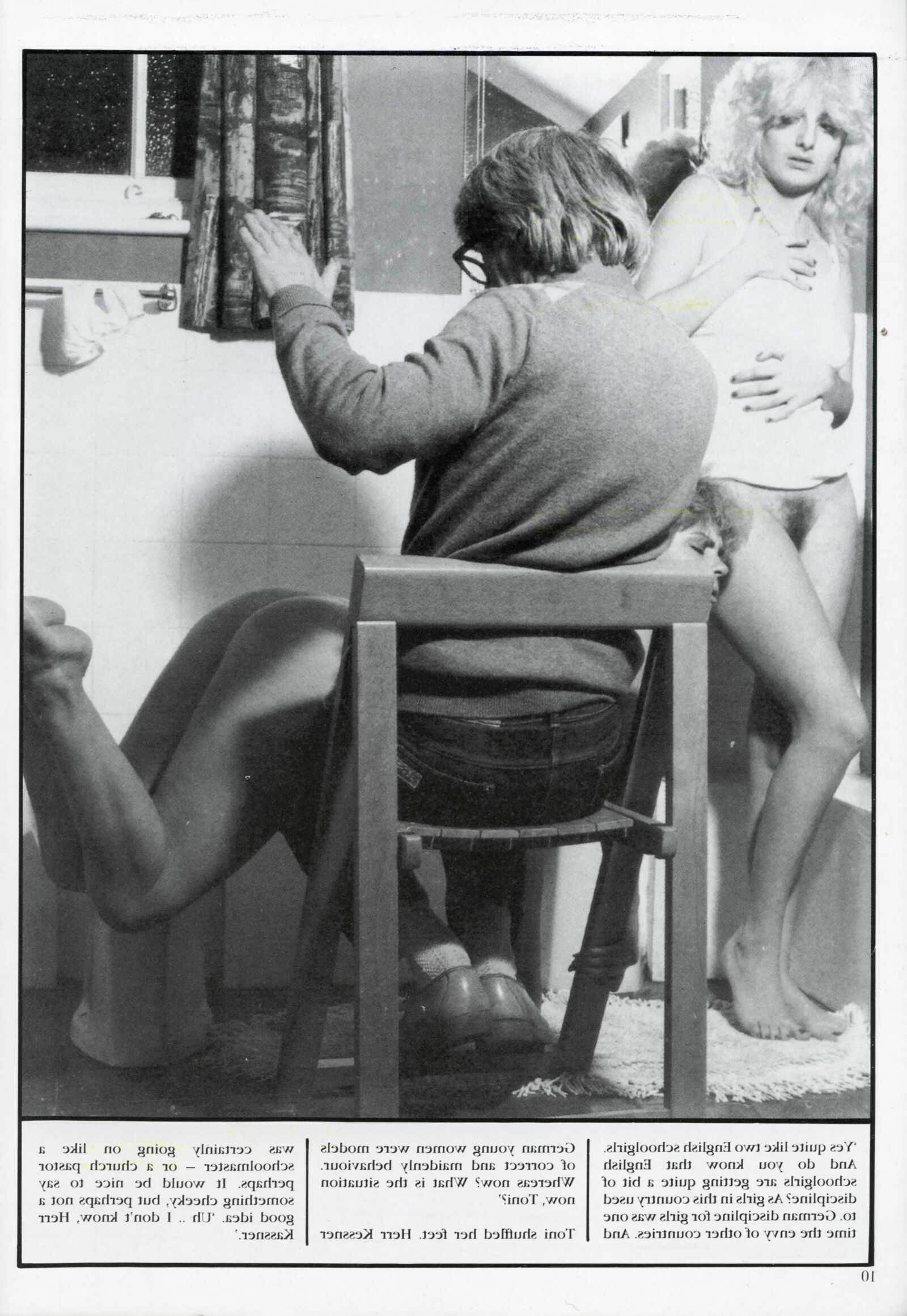 Retro Spanking Blushes Photo Set Two Girls Bathroom