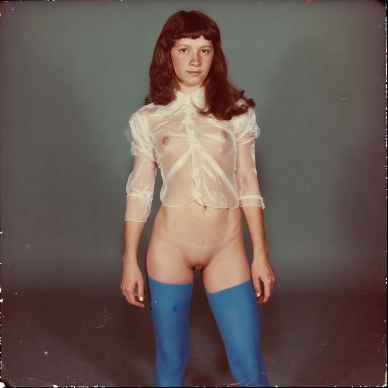 Blue stockings, bottomless young ladies