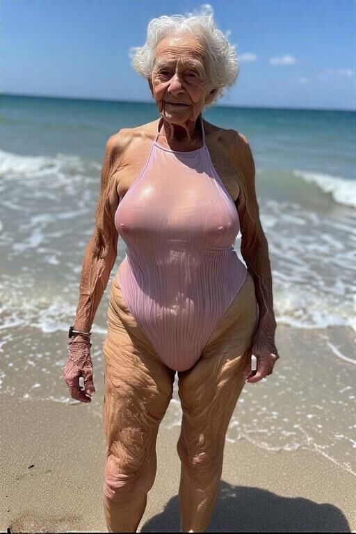 Grannies in Sheer Bathing Suits