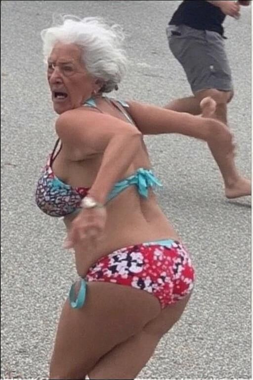 Granny Asses at the Beach