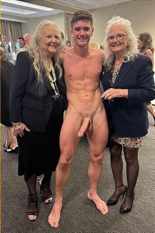 Two grannies and a guy