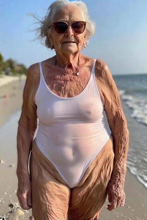 Grannies in Sheer Bathing Suits