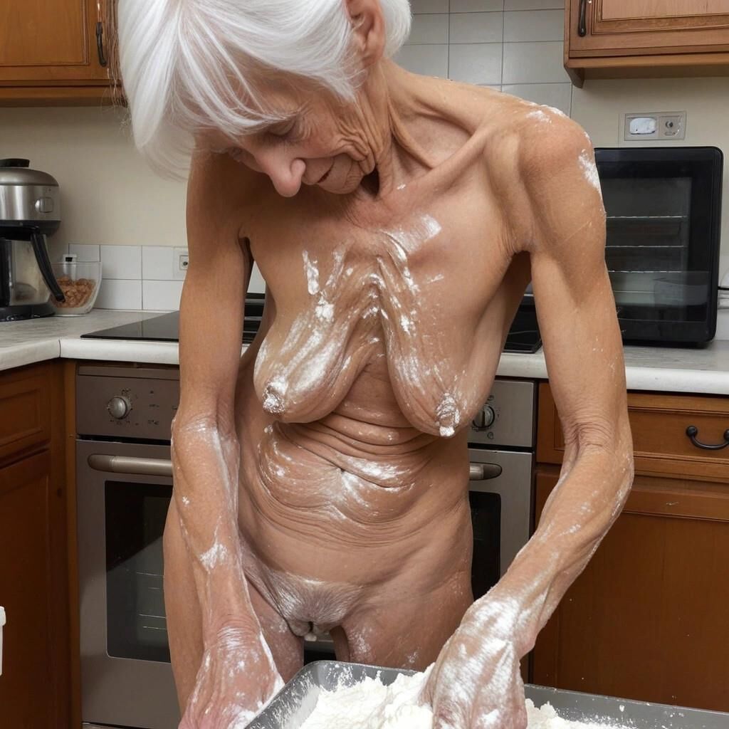 Oma versucht zu kochen, aber es wird unordentlich