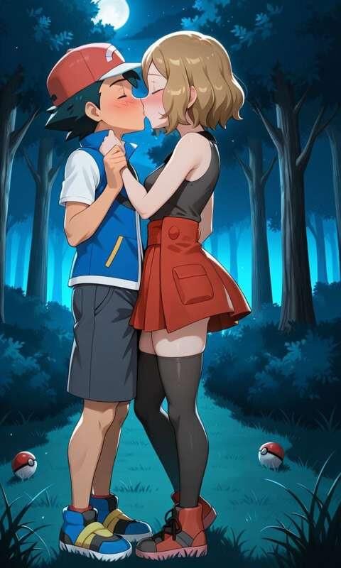 ポケモンアッシュは森のサリーナをファックします