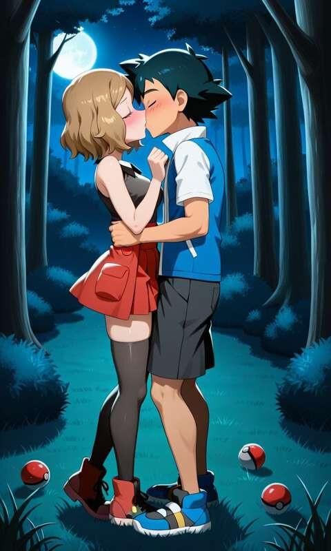 ポケモンアッシュは森のサリーナをファックします