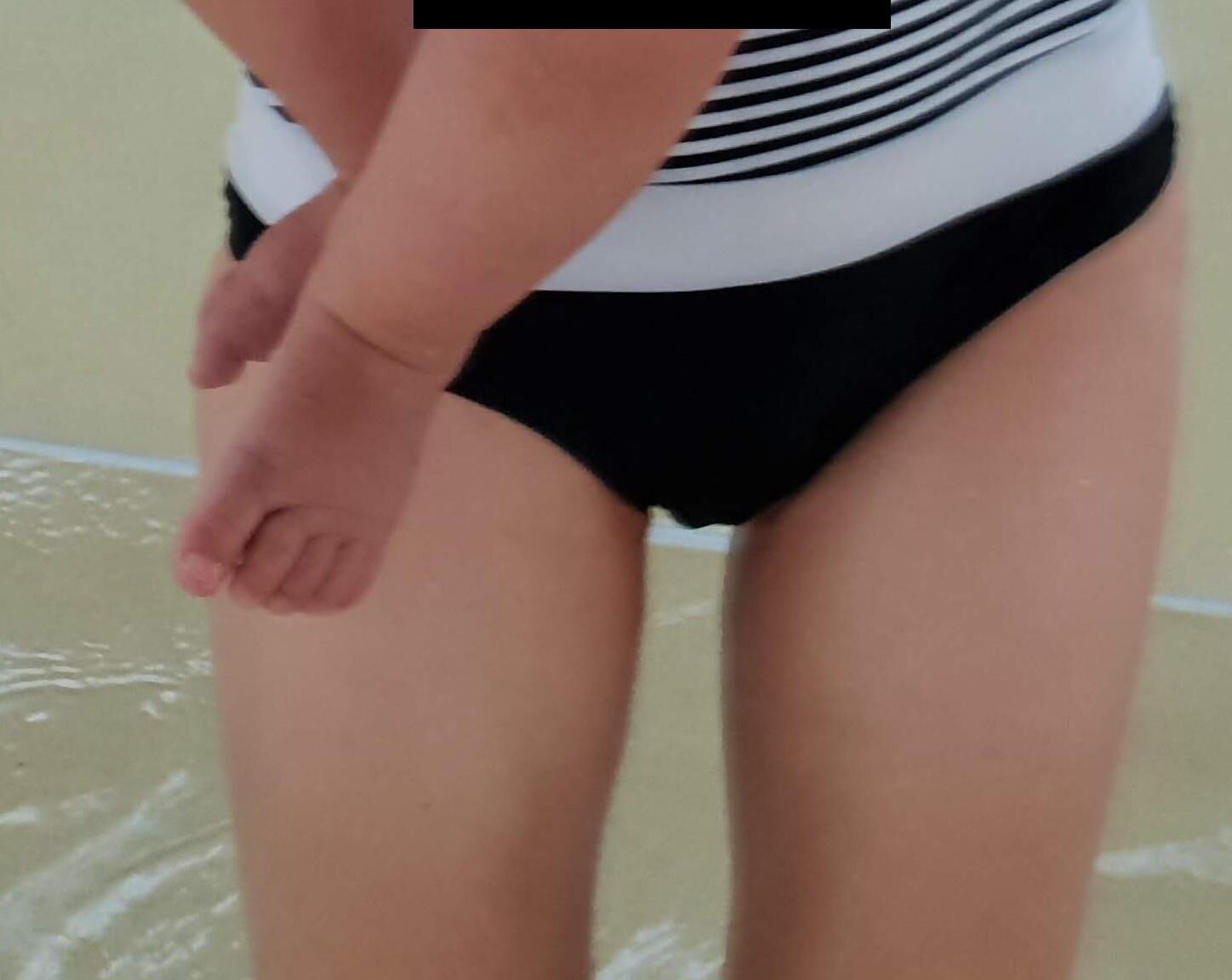 Skinny Polish Net Slut Maja in black swimsuit