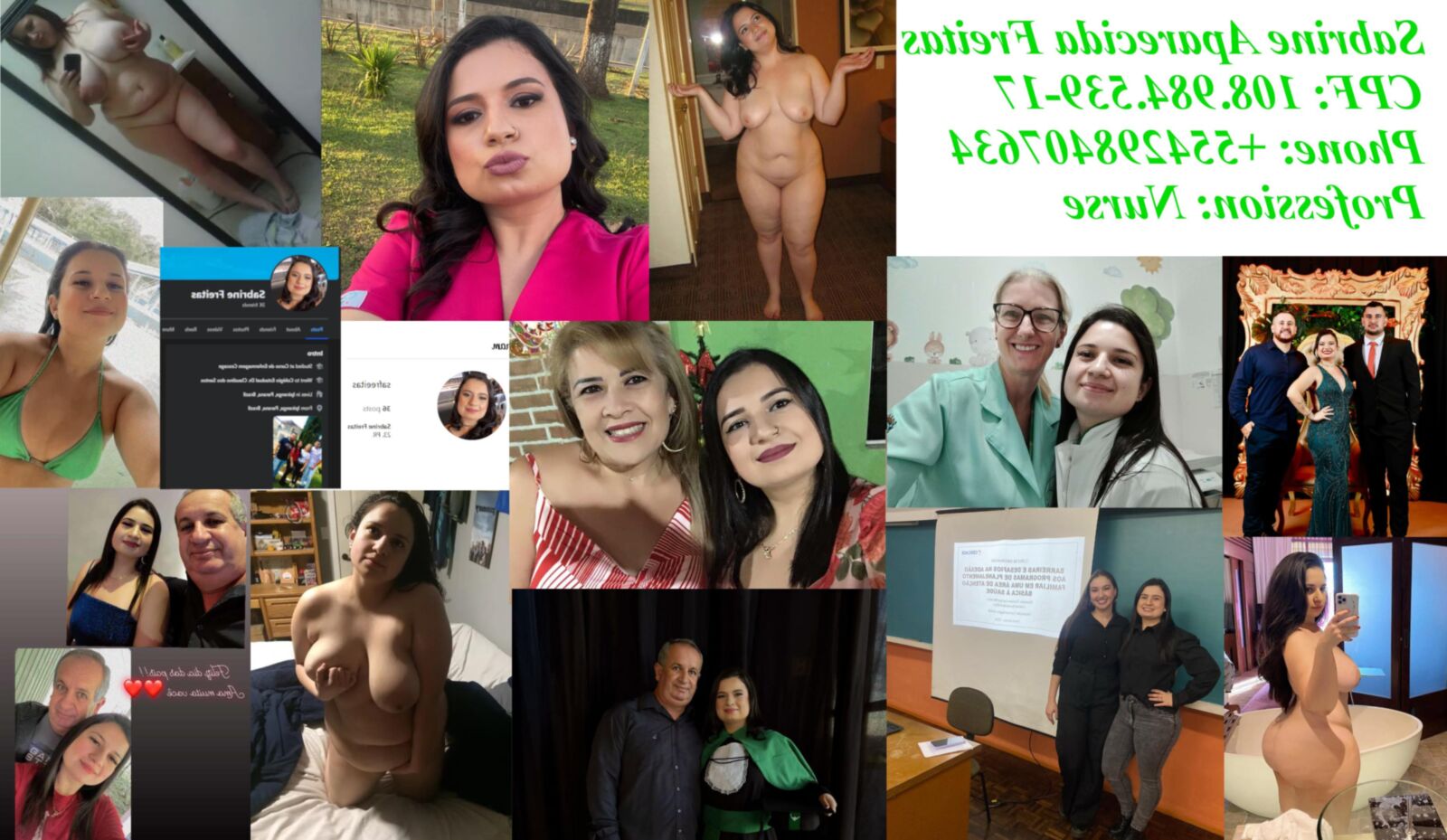 Шлюха брюнетка BBW латиноамериканская медсестра обнаженная и выставлена, найдите ее