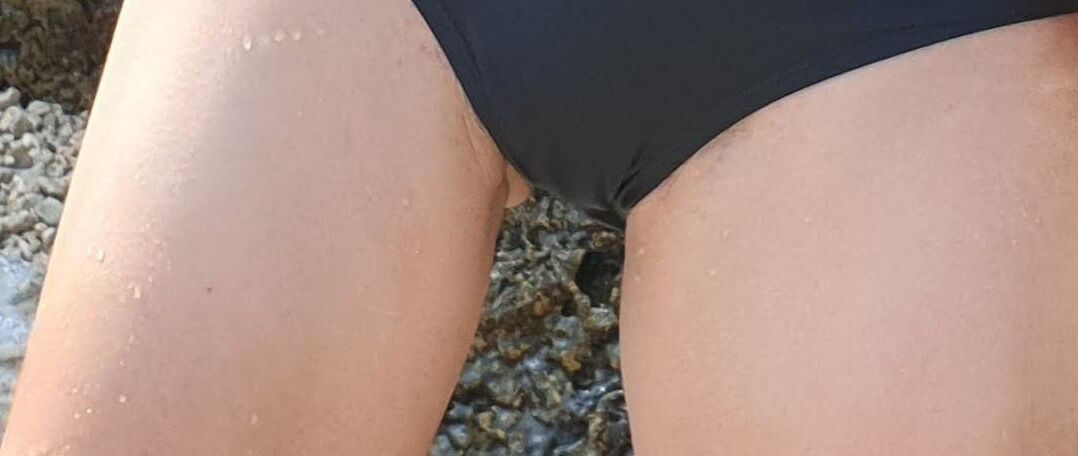 Skinny Polish Net Slut Maja in black swimsuit