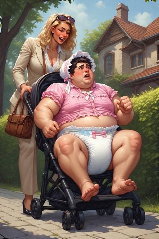 Ai adulto bebê e fraldas de arte realista mistura