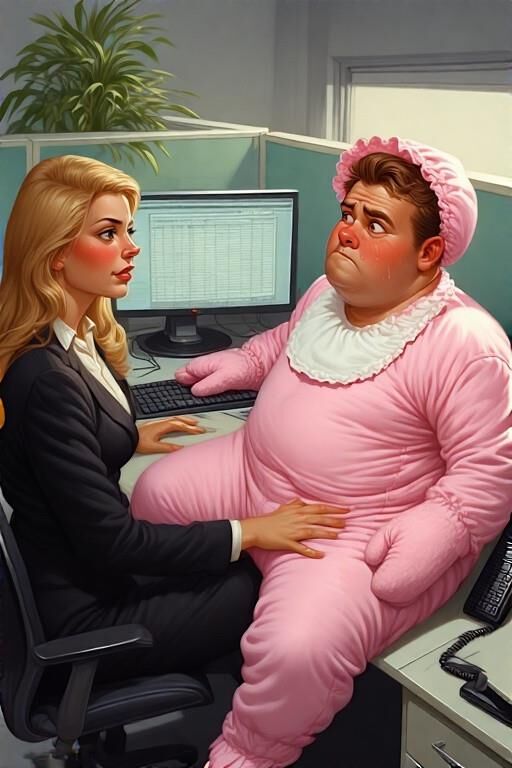 Ai adulto bebê e fraldas de arte realista mistura