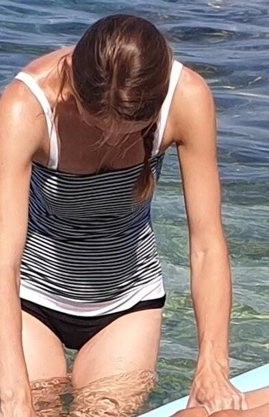Skinny Polish Net Slut Maja in black swimsuit