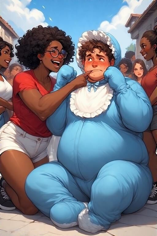 Ai adulto bebê e fraldas de arte realista mistura