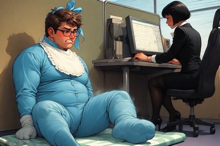 Ai adulto bebê e fraldas de arte realista mistura