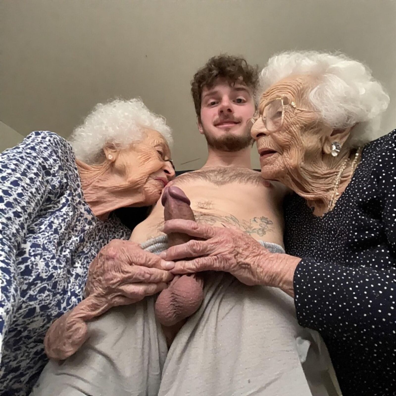 Some grandmas and young men