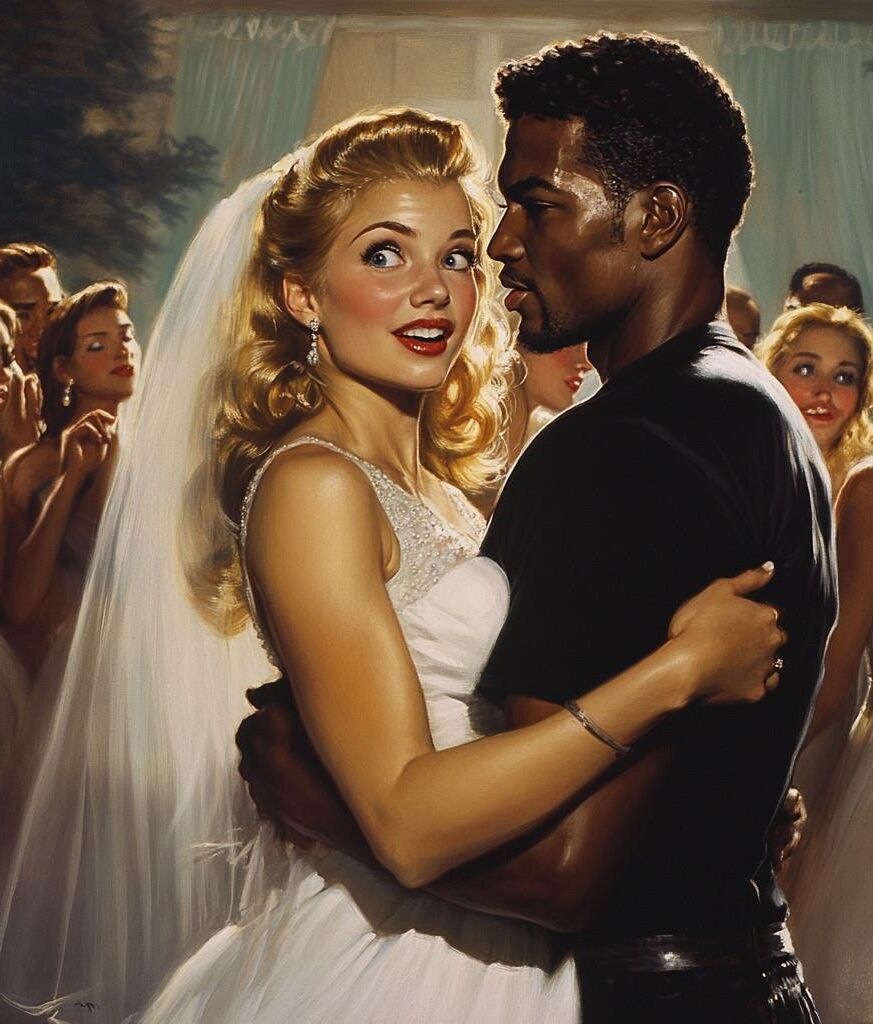 Desculpe mano, parece que um homem negro está levando sua noiva esta noite