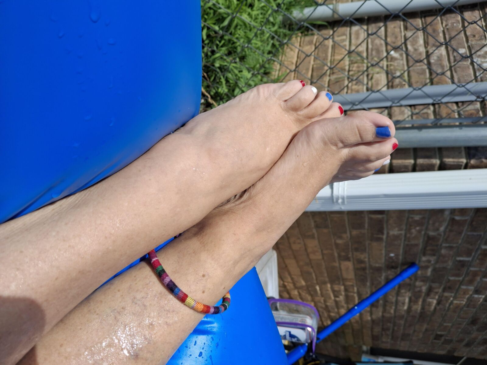 Her cute wet feet