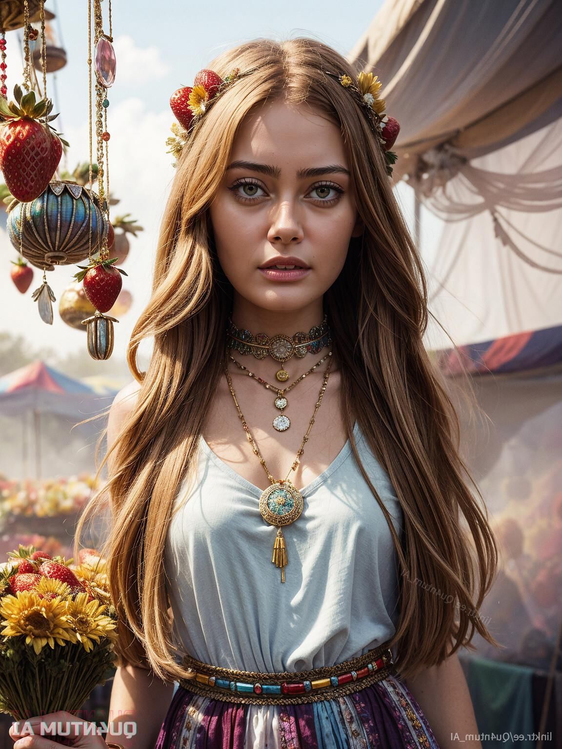 AI Ella Purnell # Summer Hippie Fallout Jinx Festival Armpit