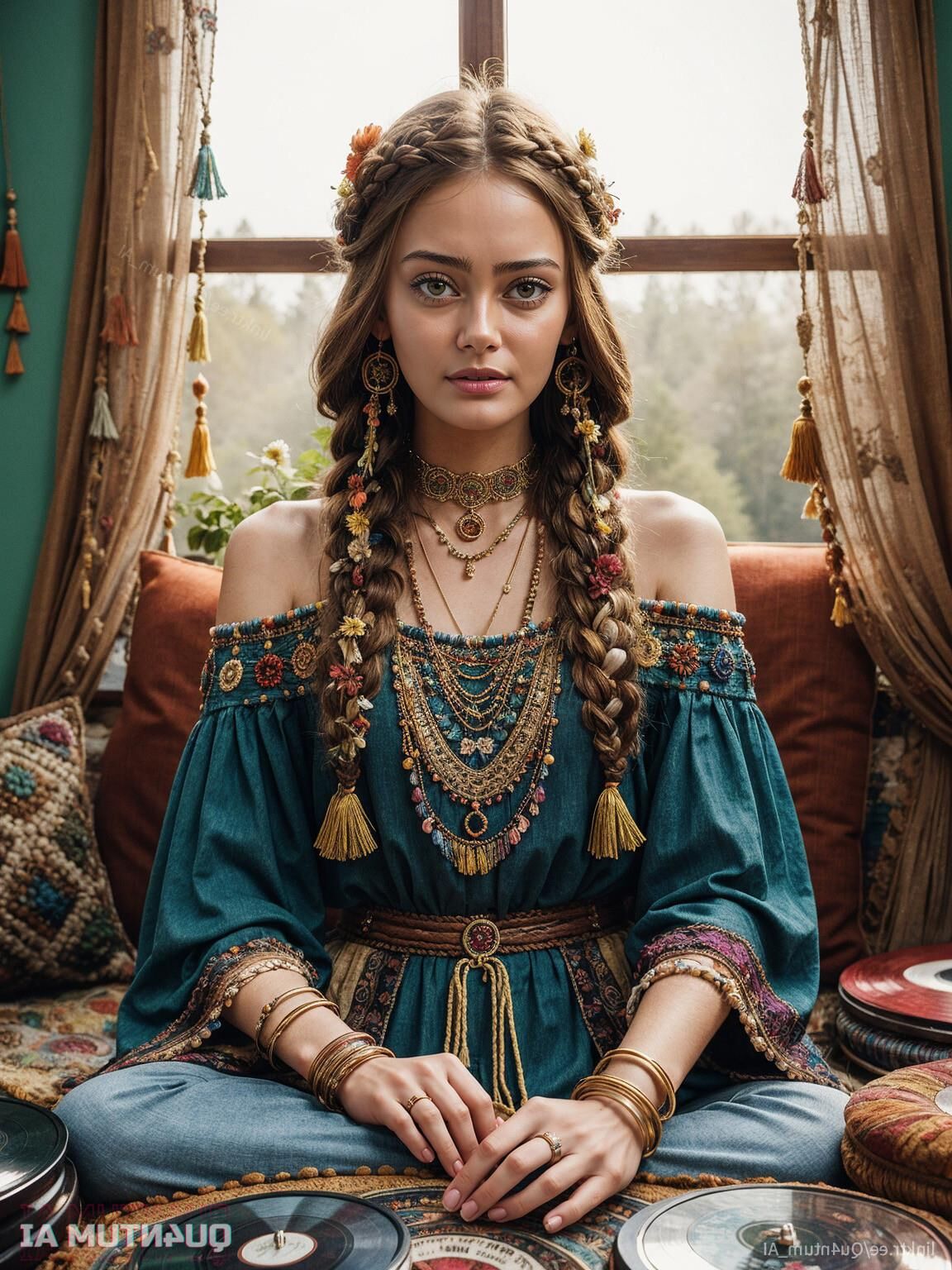 AI Ella Purnell # Summer Hippie Fallout Jinx Festival Armpit