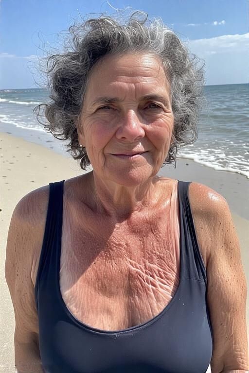 Femmes matures à la plage (NN)