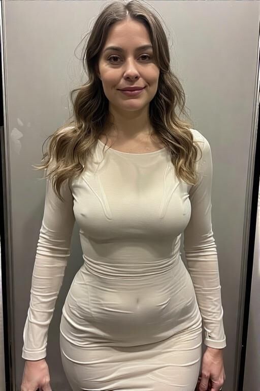 Sheer Dresses in the Fitting Room