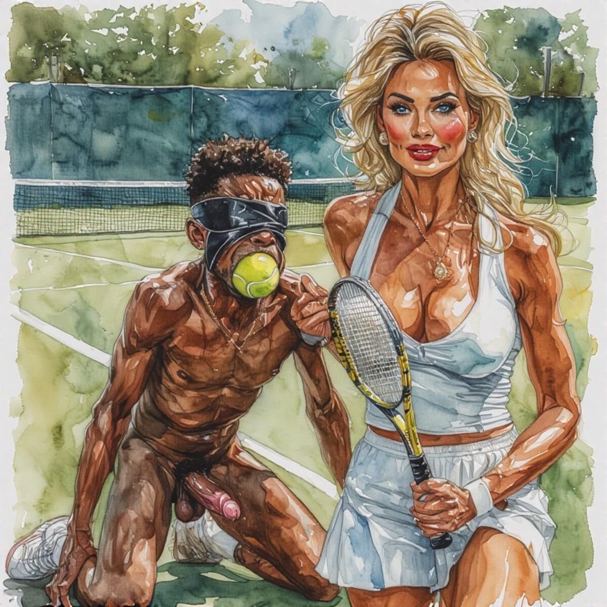 AI Femdom Drawings: White Oaks Fitness Club for Superior Women