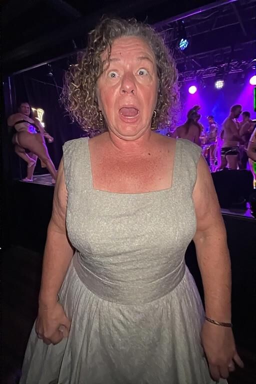 Frumpy Conservative Moms at a Co ed Strip Club