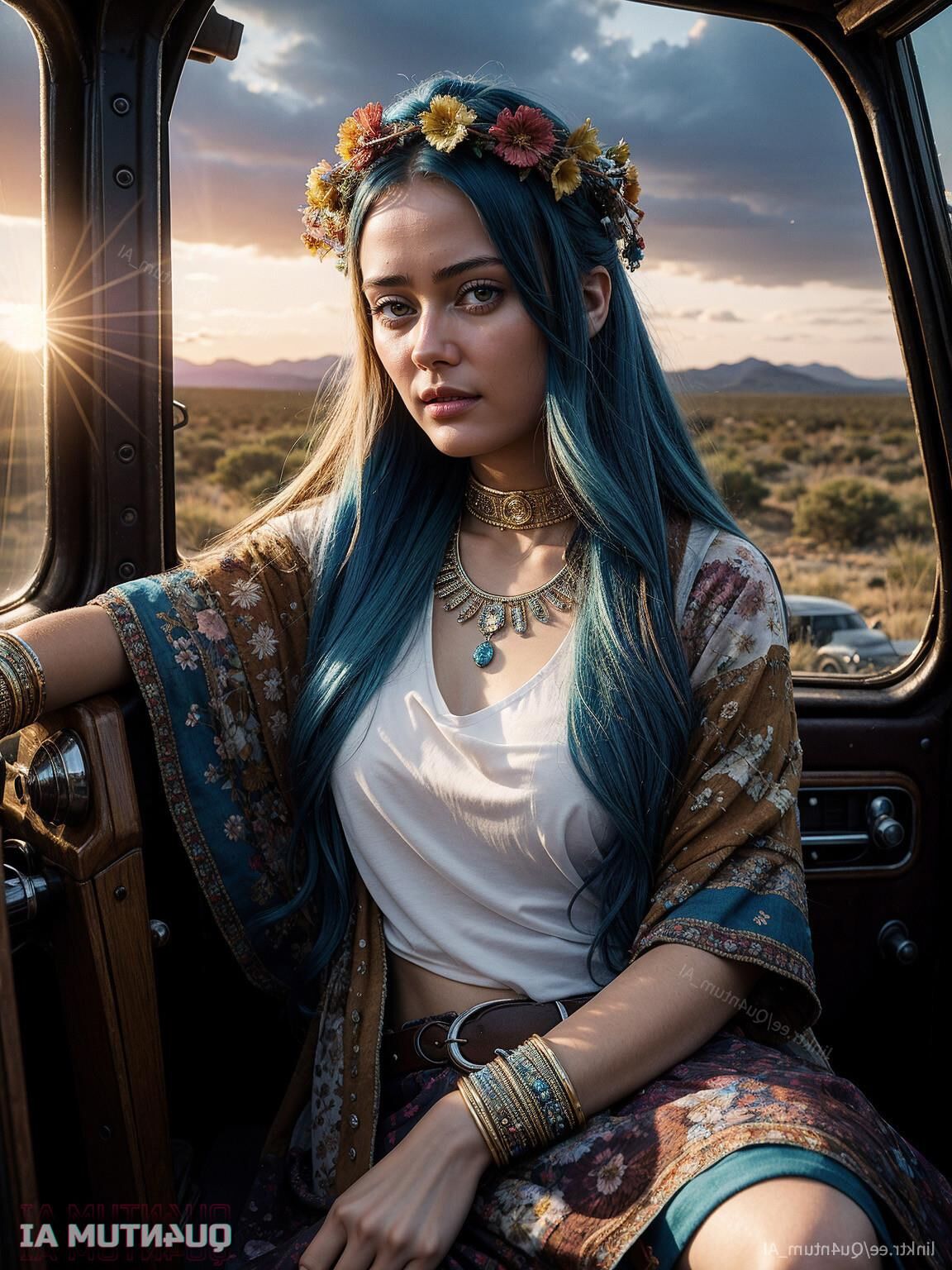 AI Ella Purnell # Summer Hippie Fallout Jinx Festival Armpit