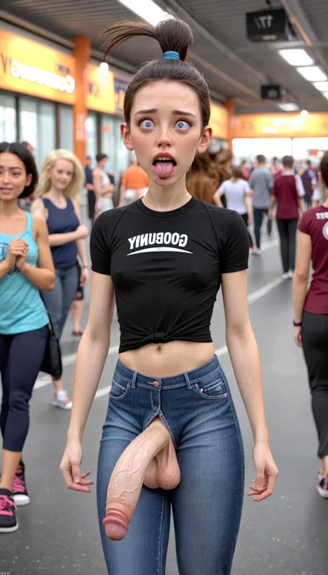 Public Ahegao Futa Girls