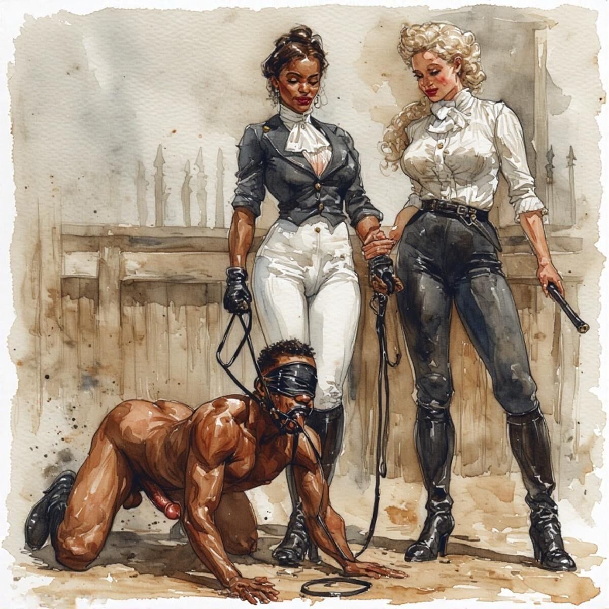 AI Femdom Drawings: White Oaks Fitness Club for Superior Women