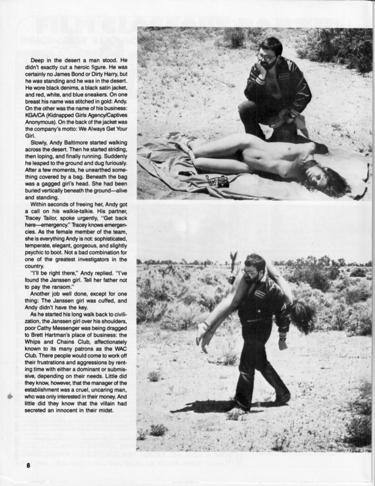 Agencia de niñas secuestradas de la revista vintage bondage