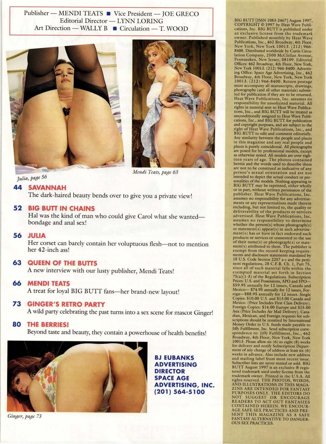 Big Butt Magazine août