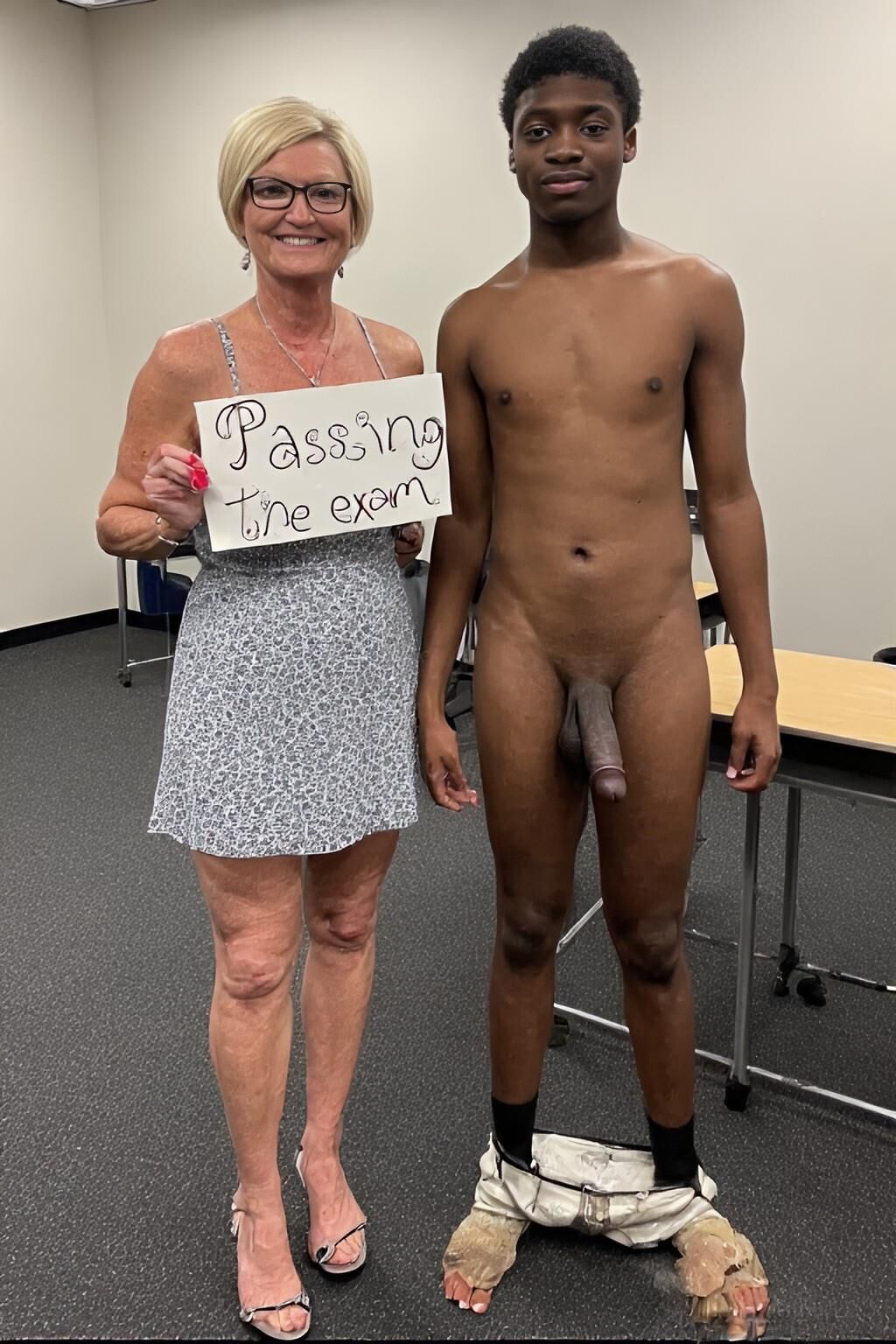 Young BBC passing the exam