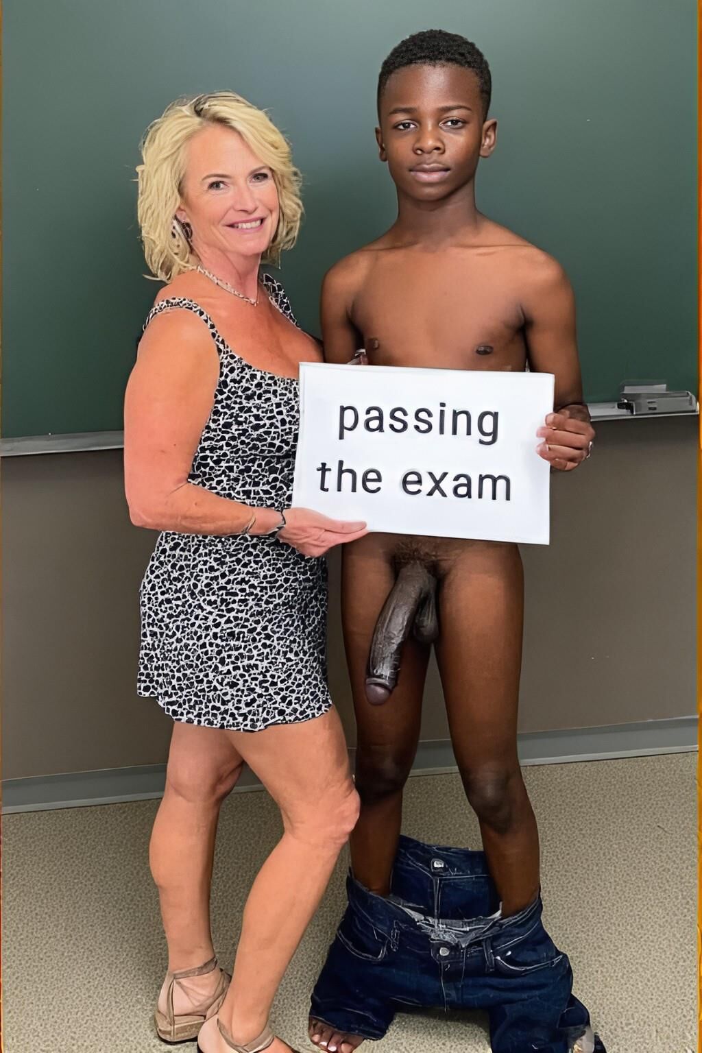 Young BBC passing the exam