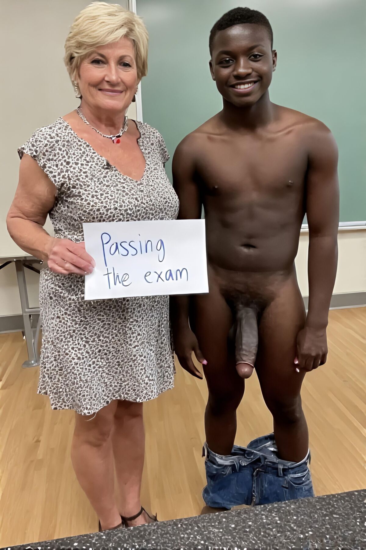 Young BBC passing the exam