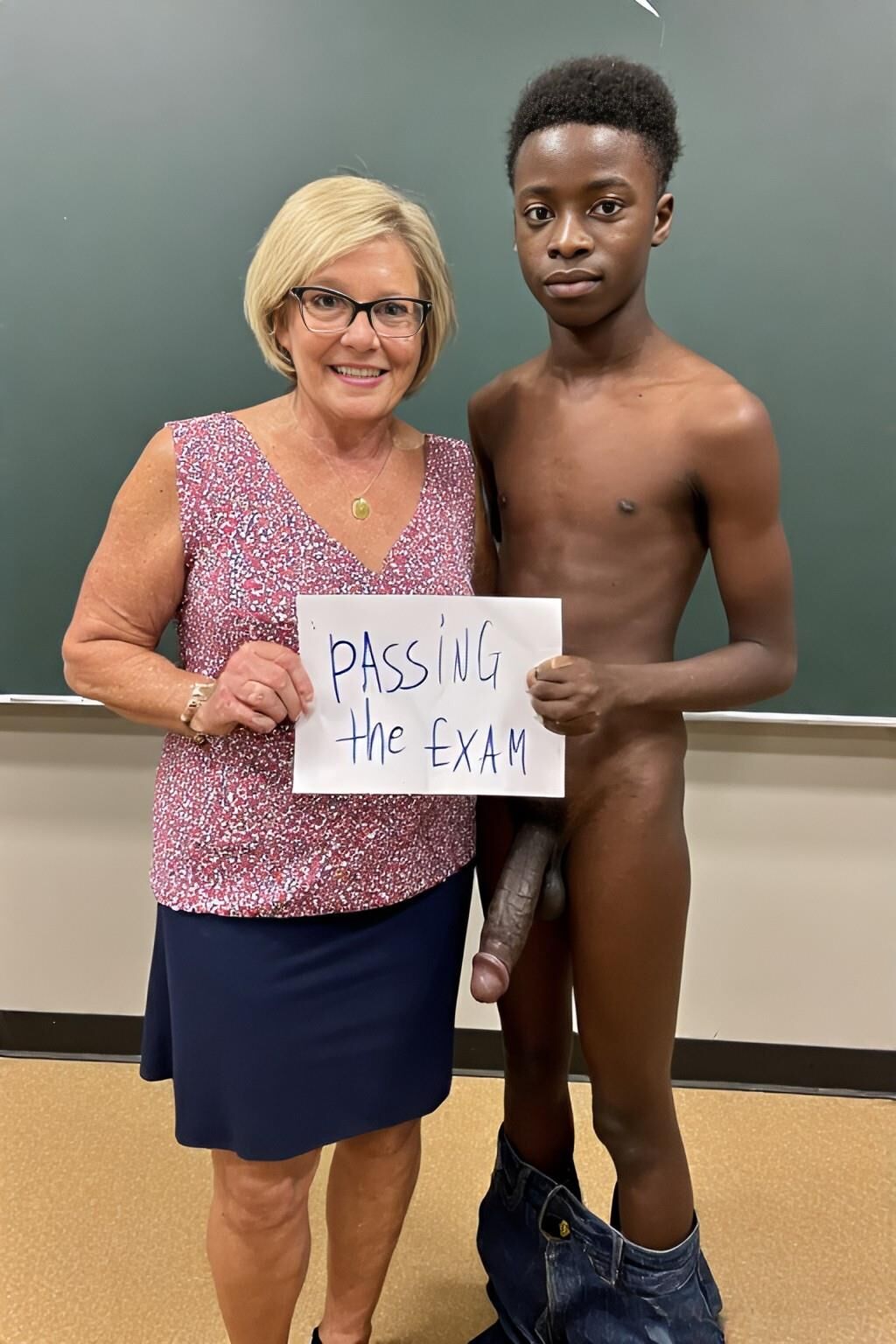 Young BBC passing the exam
