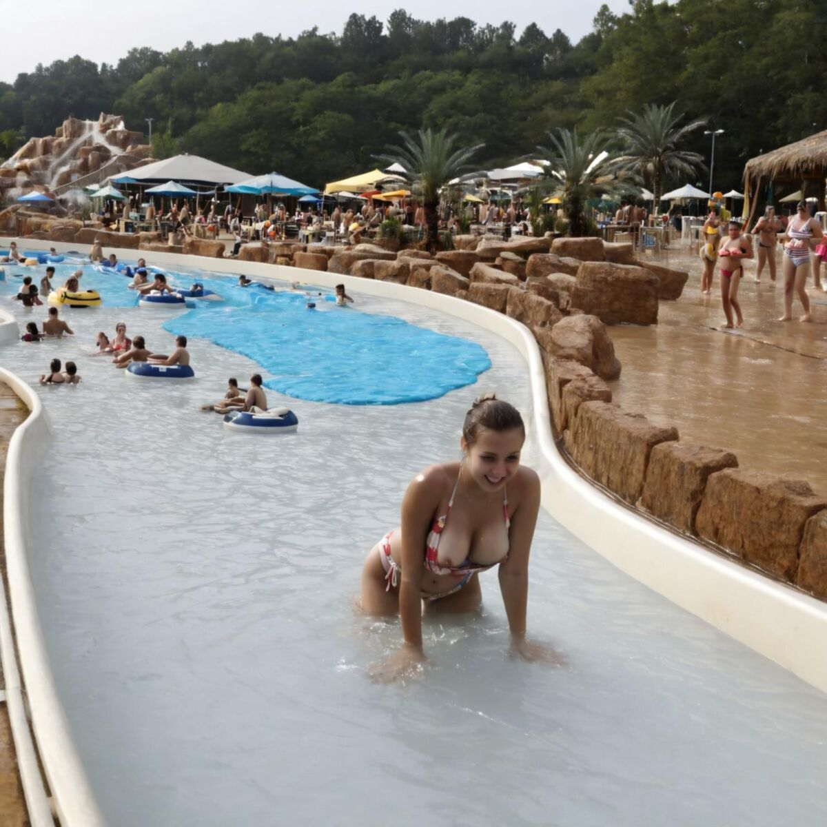 Emily und ihre Freunde im Aqua Park (Fabularius AI)