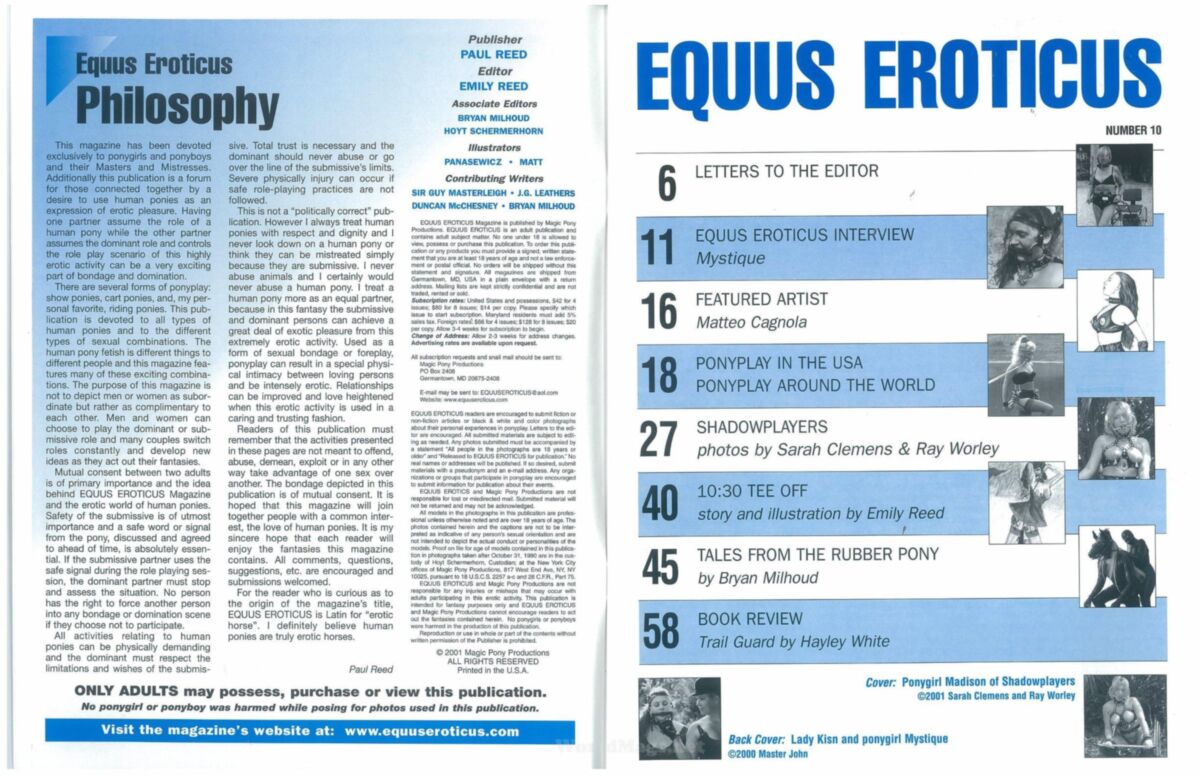 Número da Equus erótico