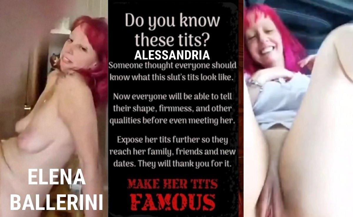 Elena Ballerini Italian Redhead Slut para Repost