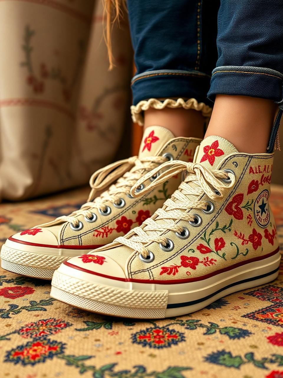 Mädchen in Converse