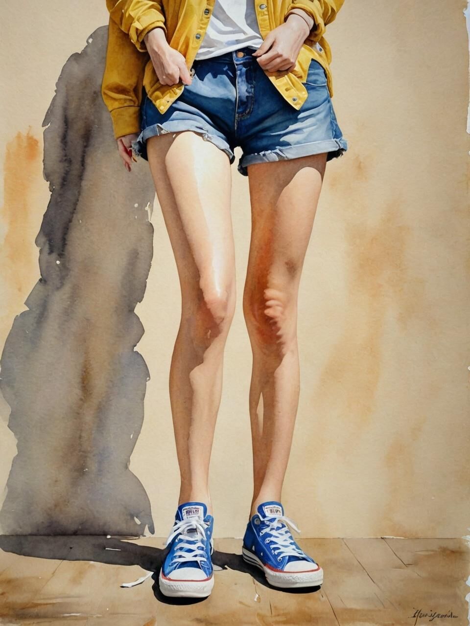 Mädchen in Converse