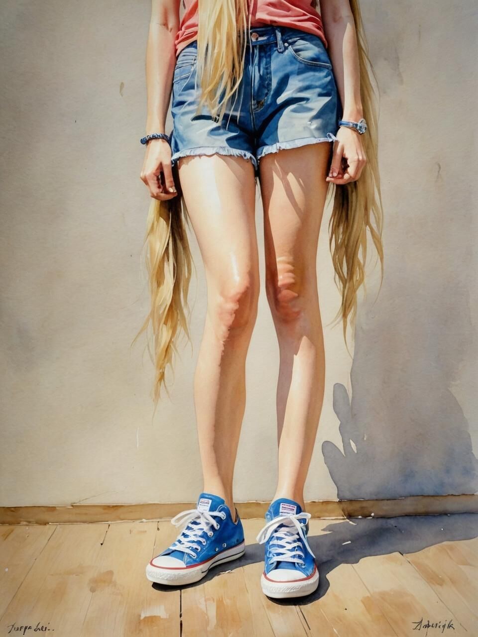 Mädchen in Converse