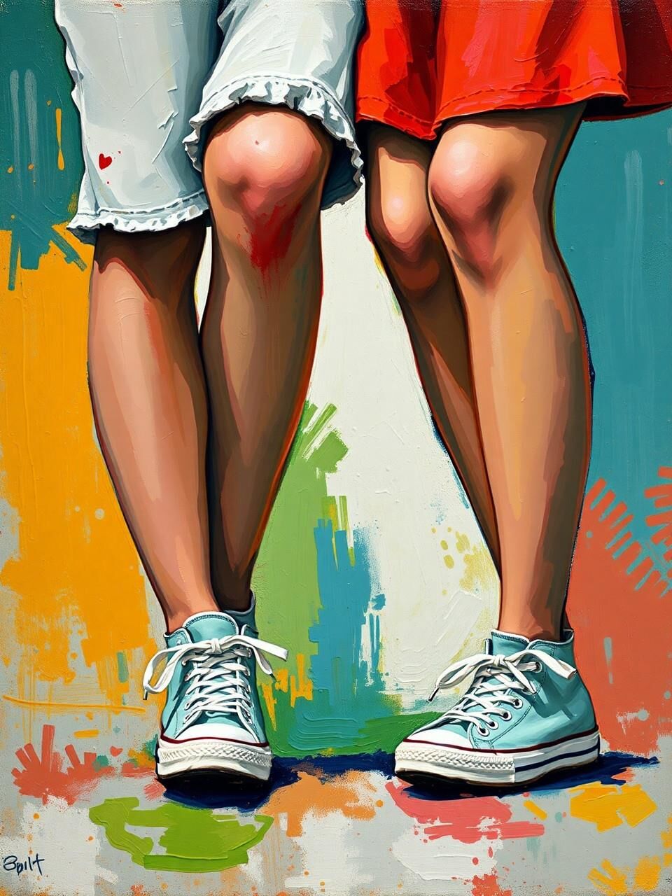 Mädchen in Converse