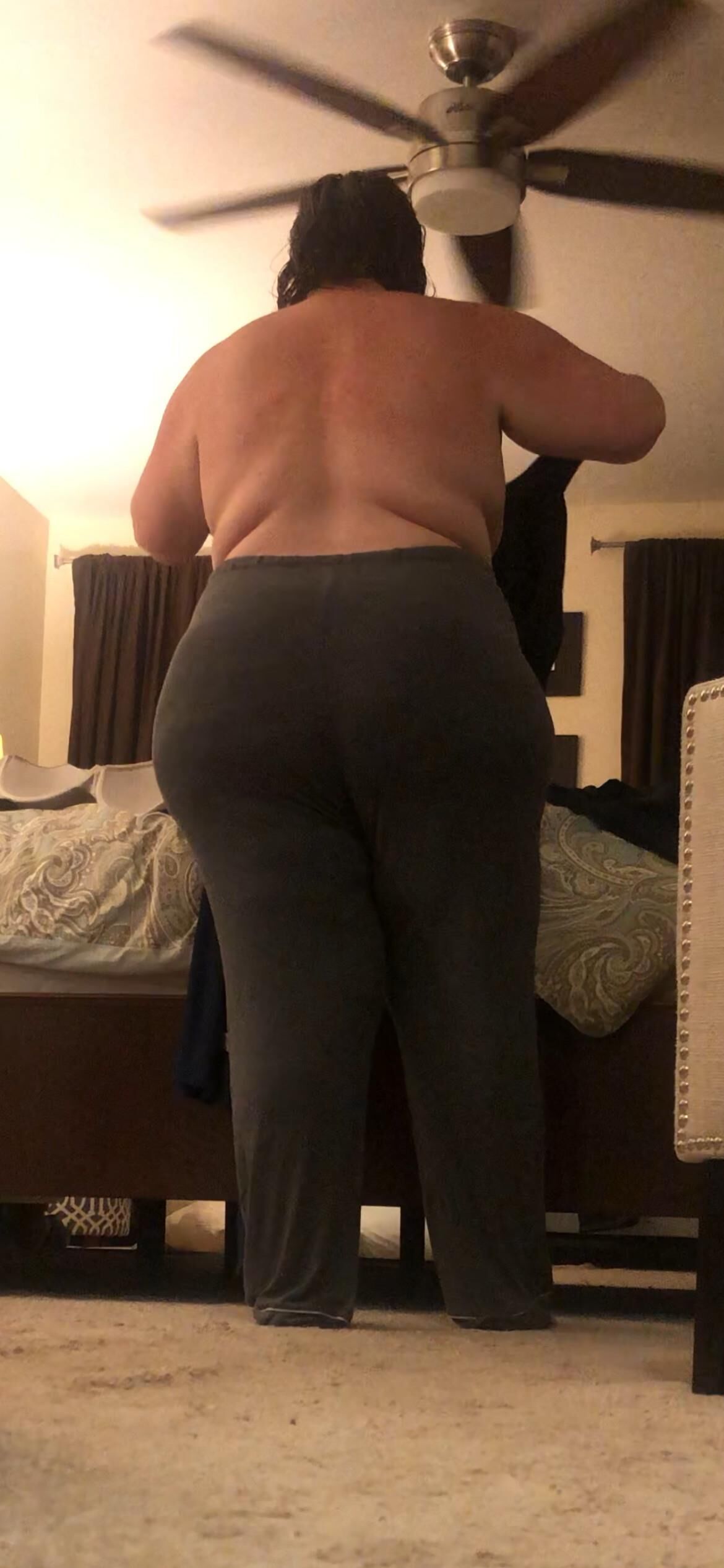 Bbw big girl PJs and bare ass 