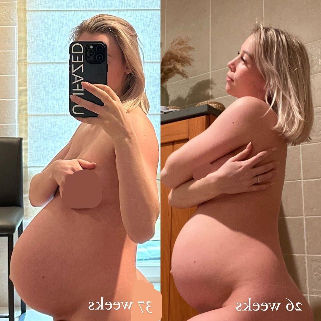 Perfection enceinte blonde.
