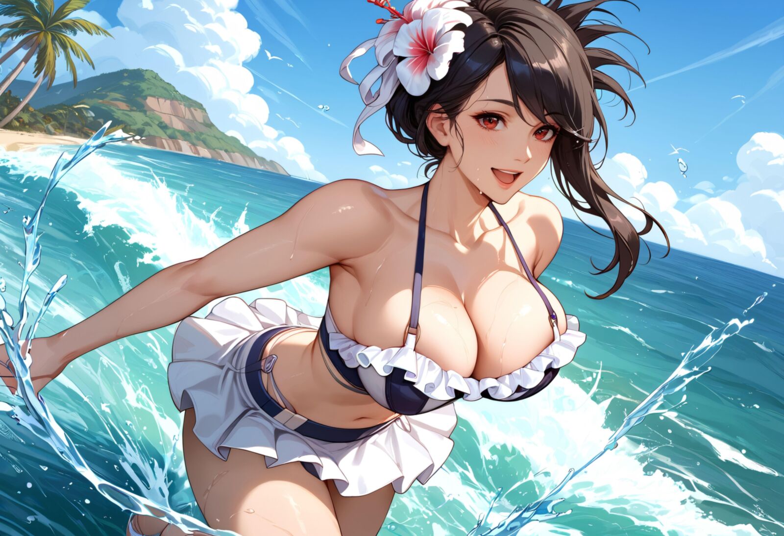 Final Fantasy Tifa on the Beach Bikini und gefickt