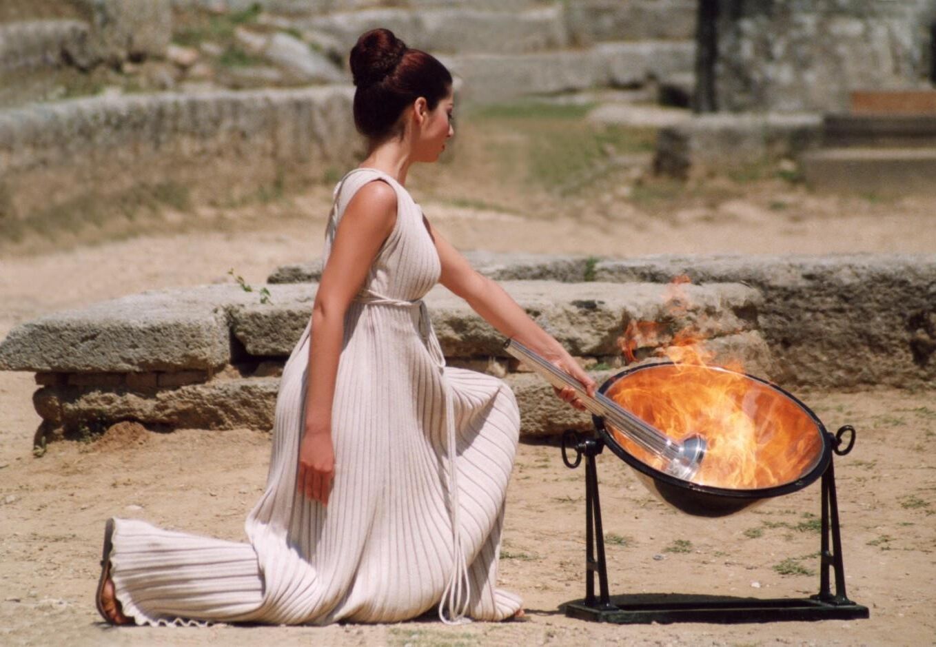 La cérémonie grecque de la flamme olympique