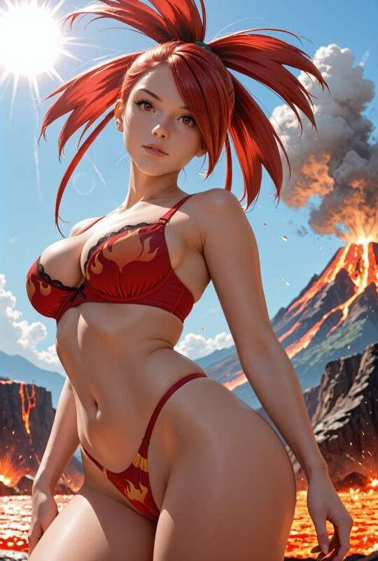 Pokemon Fire Trainer Flannery vom Valcano Hentai