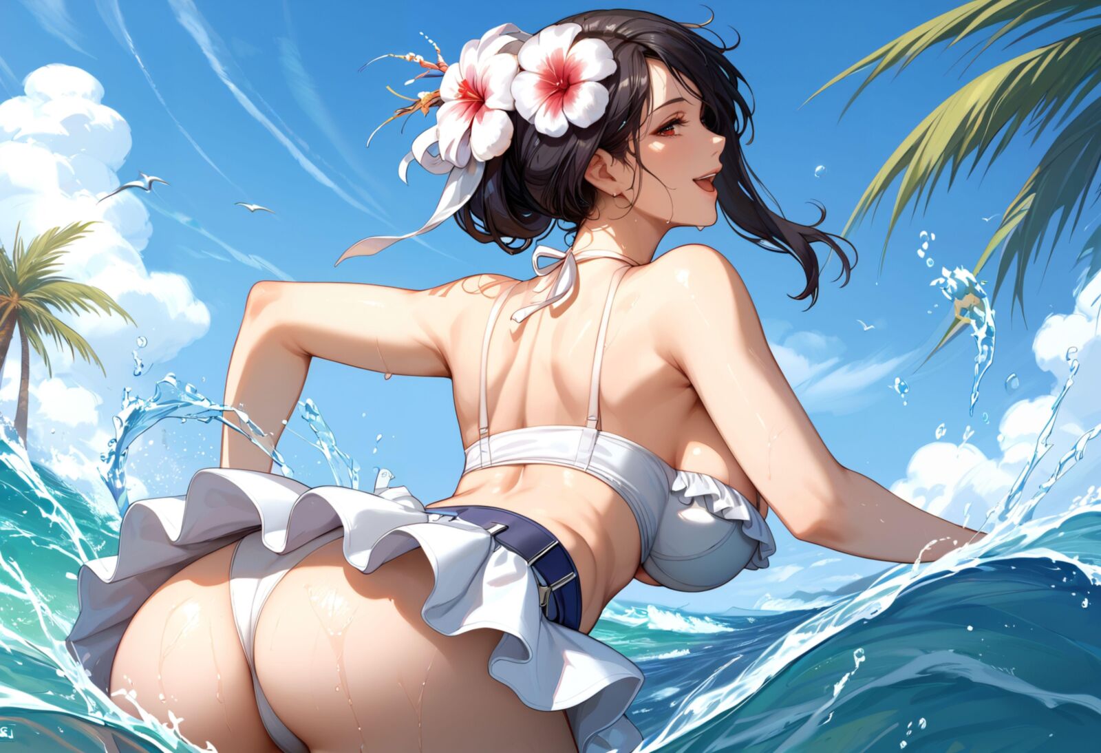 Final Fantasy Tifa on the Beach Bikini und gefickt