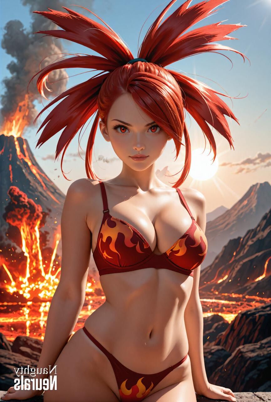 Pokemon Fire Trainer Flannery vom Valcano Hentai
