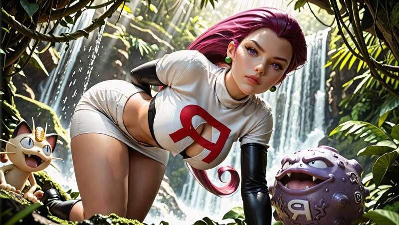 Pokemon Jessie im Dschungel Hentai